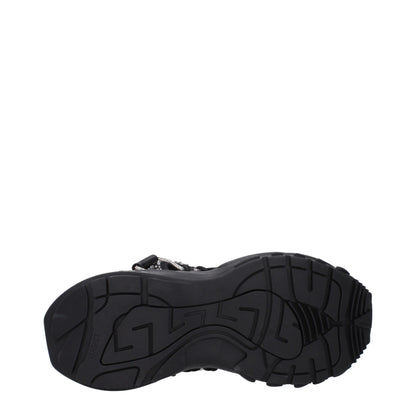 Versace Black Fabric Chunky Sneakers