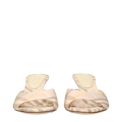 Burberry Pink Fabric Stiletto Heels Sandals