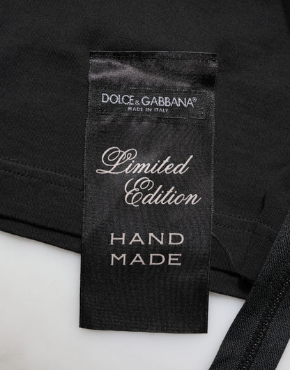 Dolce & Gabbana Black Cotton Sleeveless Tank Top DG Logo Men T-shirt