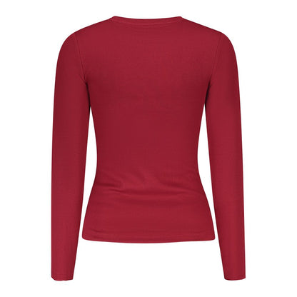 Guess Jeans Red Cotton Tops & T-Shirt