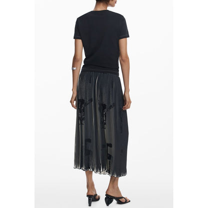 Desigual Black Cotton Tops & T-Shirt