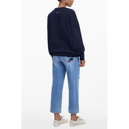 Desigual Blue Cotton Sweater