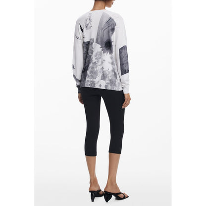 Desigual White Viscose Sweater