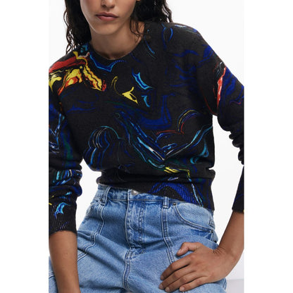Desigual Black Elastane Sweater