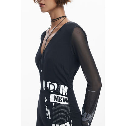 Desigual Black Polyester Dress
