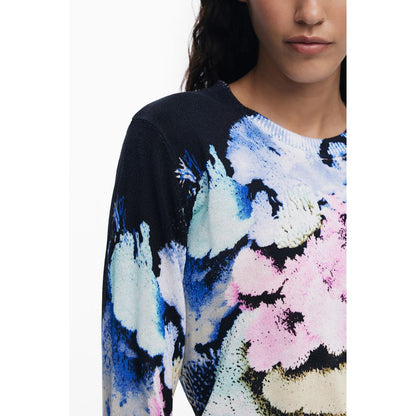Desigual Black Linen Sweater