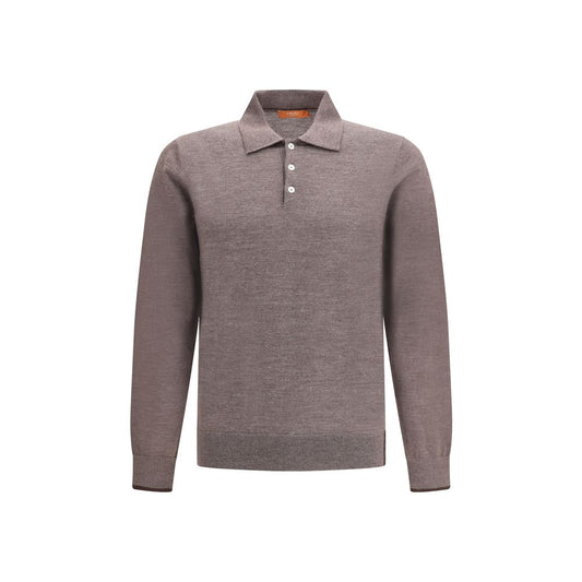Cruna Knitted Long Sleeved Polo Shirt