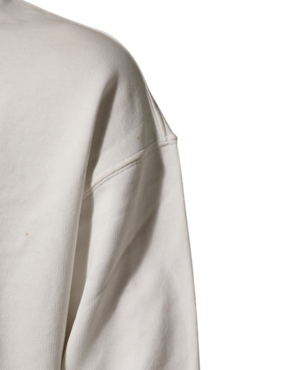 Dolce & Gabbana White DG Logo Crew Neck Sweatshirt Sweater