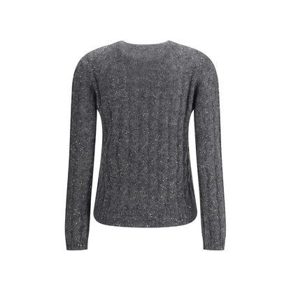 Brunello Cucinelli Dazzling Cable's Sweater in Mohair, cotton and wool