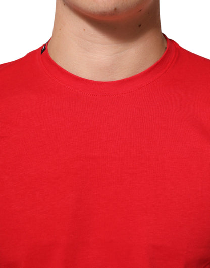 Dolce & Gabbana Red Goodluck 2023 Cotton Crew Neck T-shirt