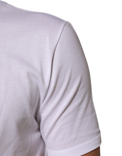 Dolce & Gabbana White Goodluck 2021 Cotton Crew Neck  T-shirt