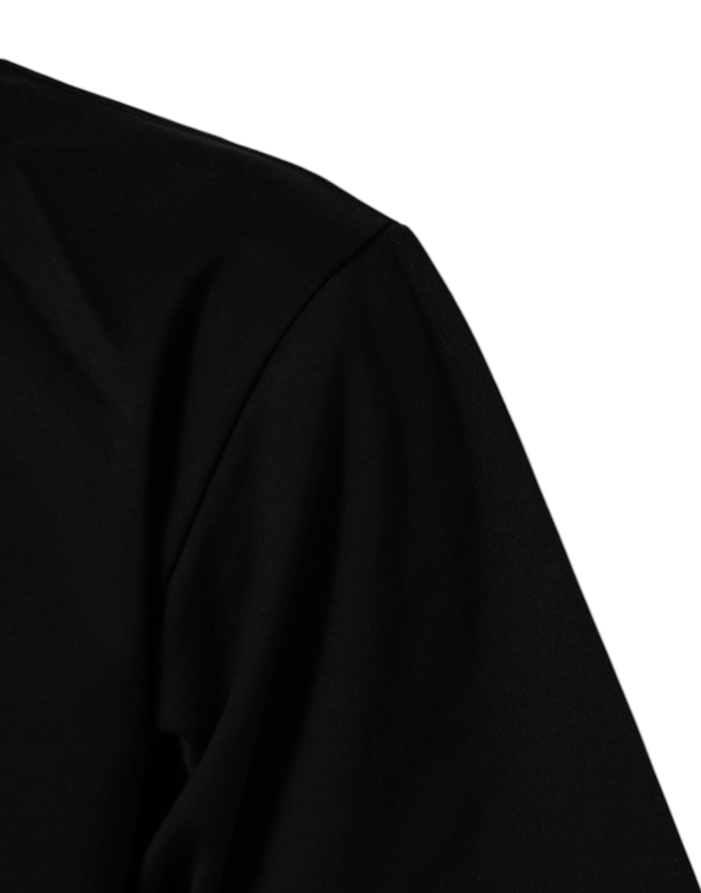 Dolce & Gabbana Black Logo Print Cotton Men Crew Neck T-shirt