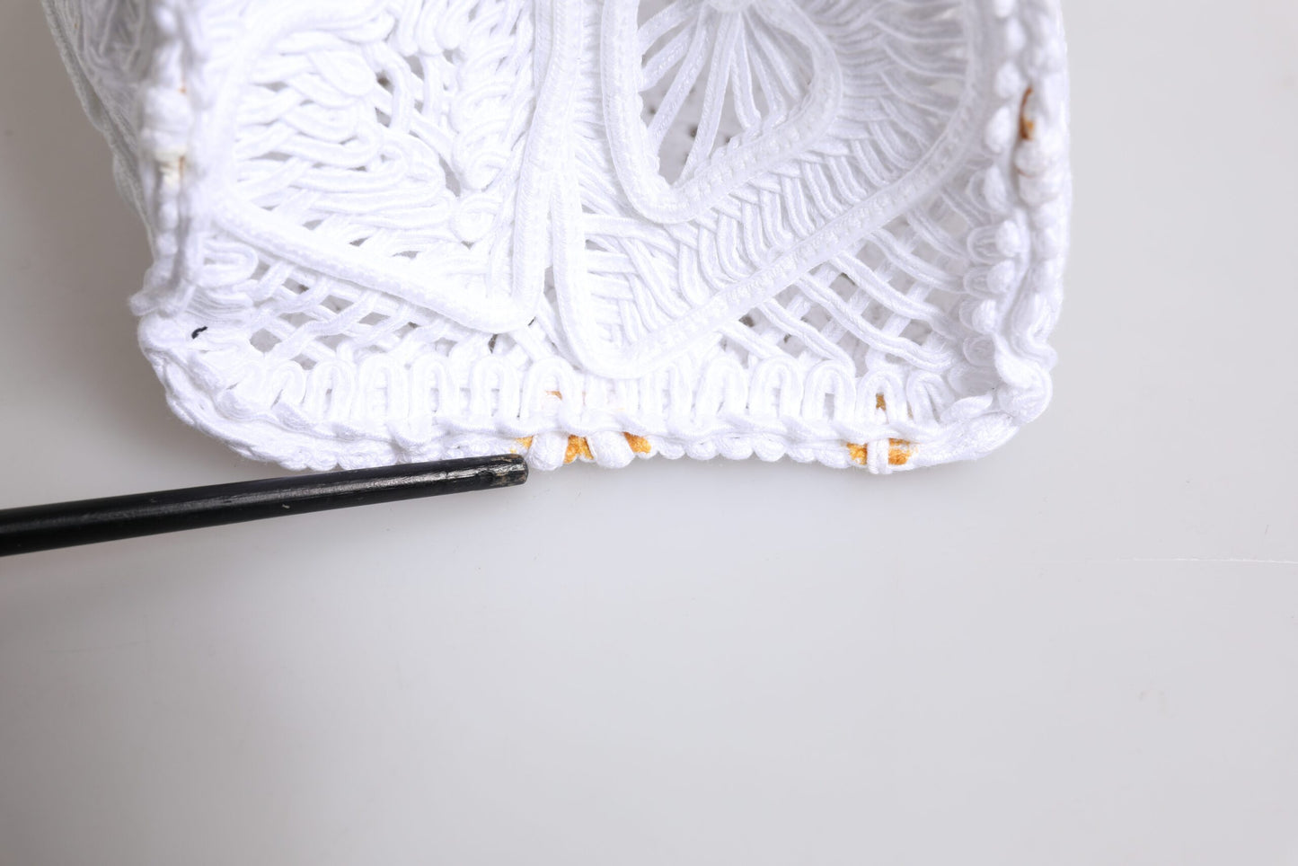 Dolce & Gabbana White Cordonetto Lace Beatrice Tote Shopping Bag