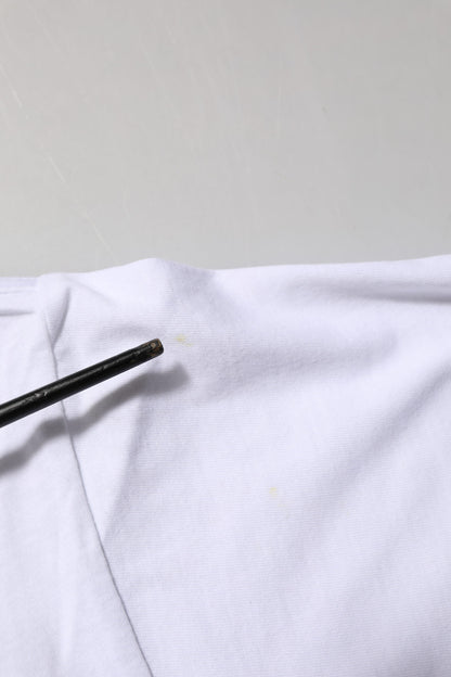 Dolce & Gabbana White Graphic Print Cotton CrewNeck T-shirt