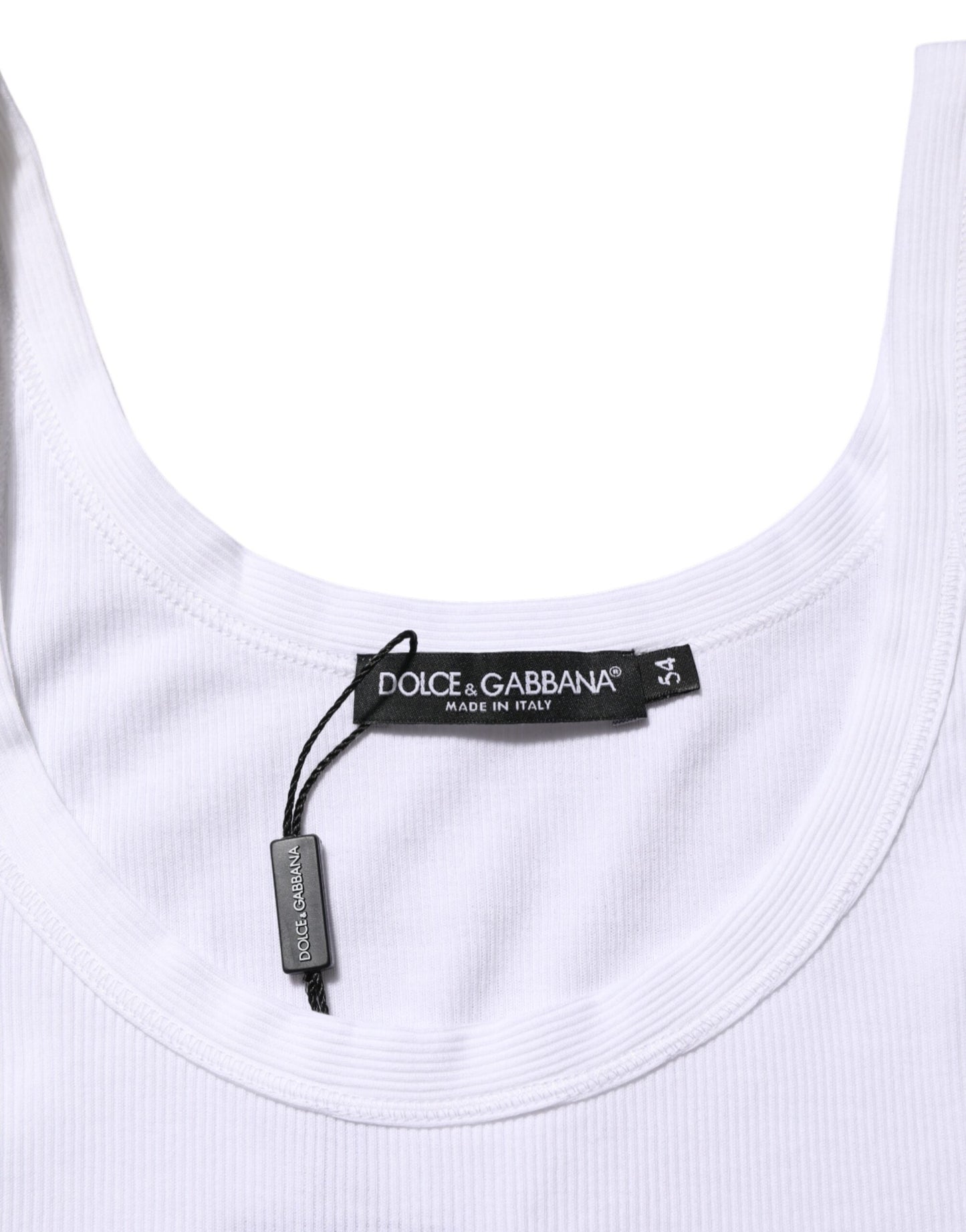 Dolce & Gabbana White Sleeveless Round Neck Tank Top T-shirt