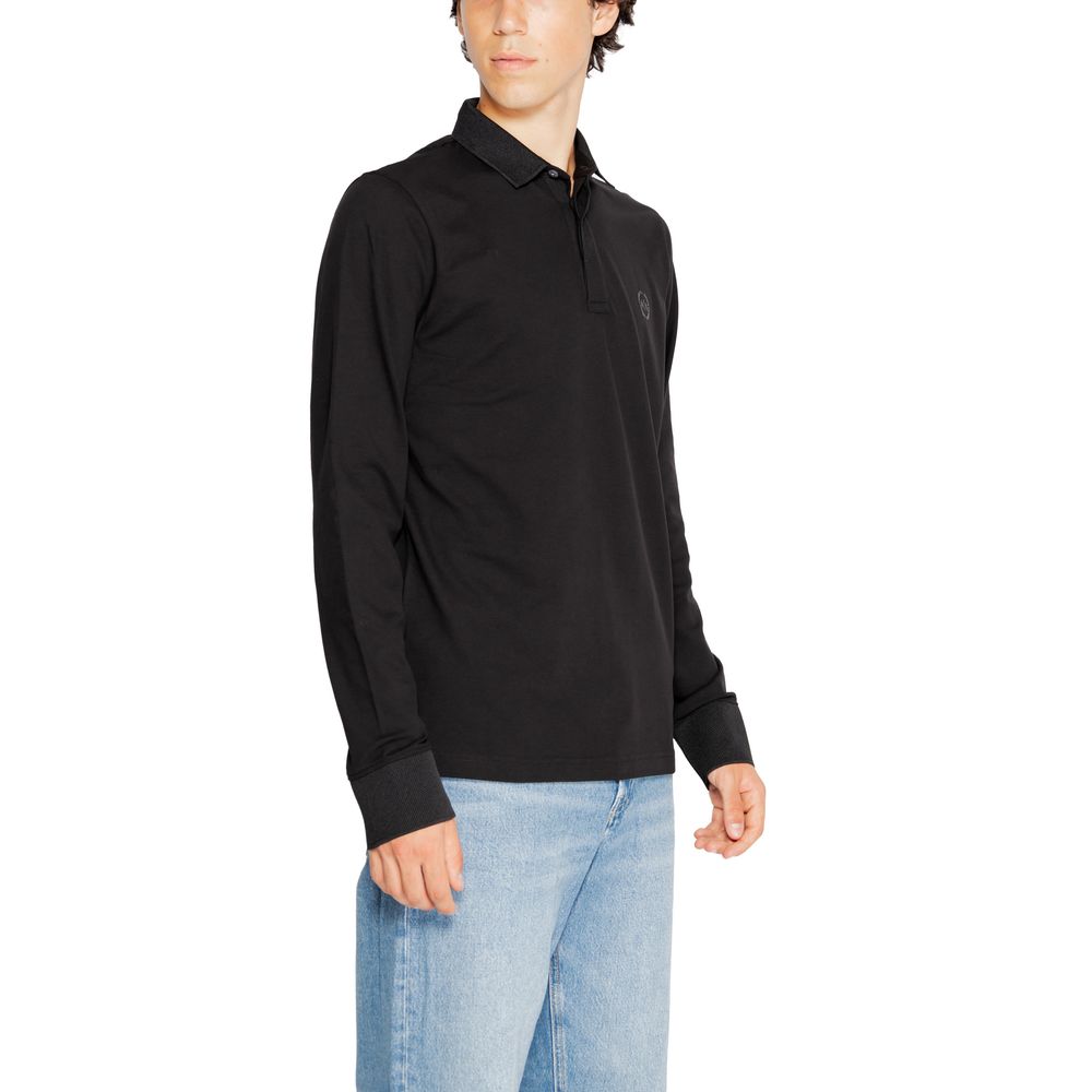 Armani Exchange Black Cotton Long Sleeve