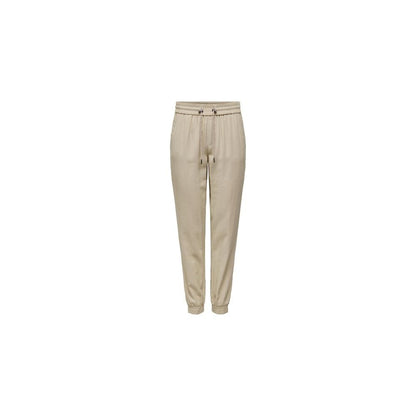 Only Beige Viscose Pant