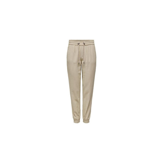 Only Beige Viscose Pant