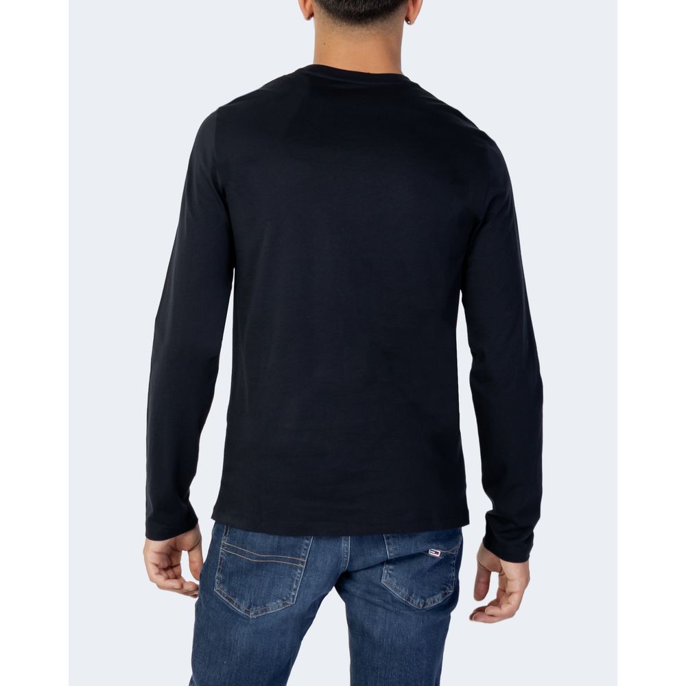 Armani Exchange Blue Cotton Long Sleeve