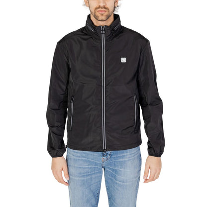 Armani Exchange Black Polyester Jackets & Coat