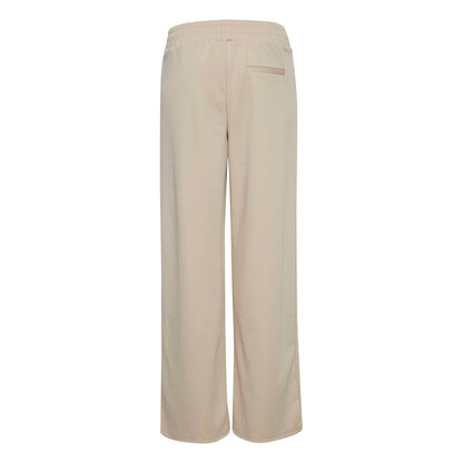 ICHI Beige Recycled Polyurethane Pant