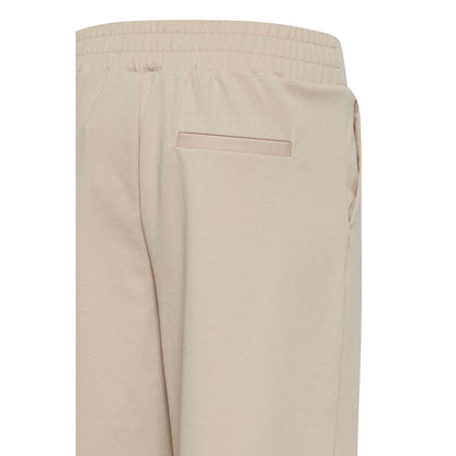 ICHI Beige Recycled Polyurethane Pant