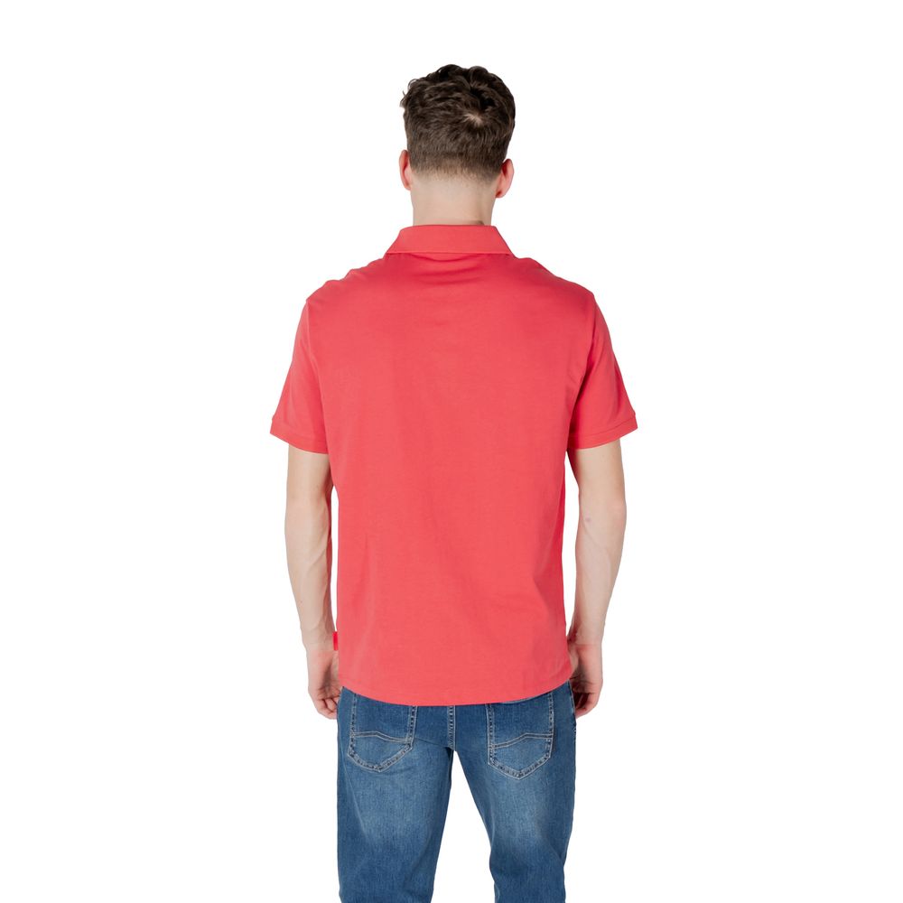 Armani Exchange Red Cotton Polo Shirt