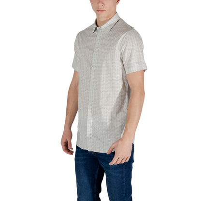 Armani Exchange Cream Cotton Shortsleeve