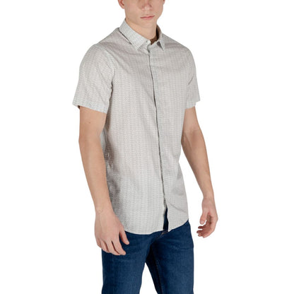 Armani Exchange Cream Cotton Shortsleeve