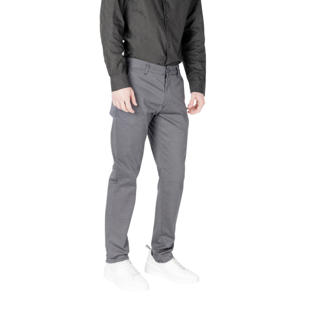 Armani Exchange Blue Cotton Skinny Pant