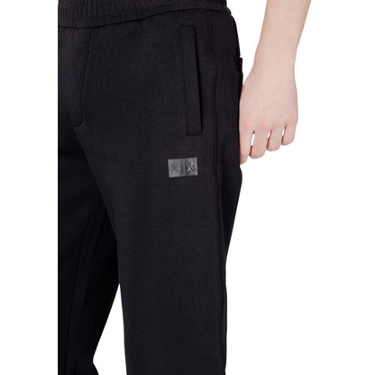 Armani Exchange Black Cotton Joggers Workout Pant