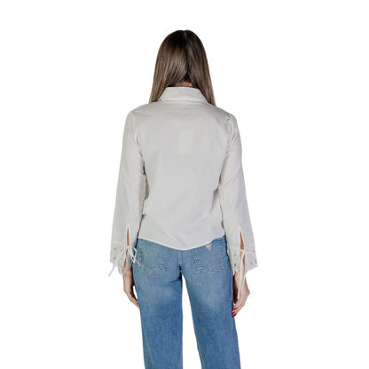 Jacqueline De Yong White Cotton Shirt