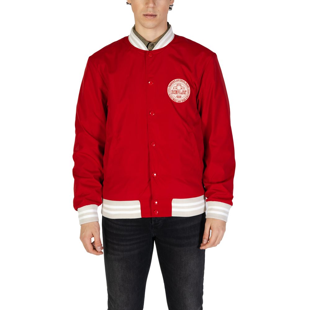 Replay Red Cotton Jackets & Coat