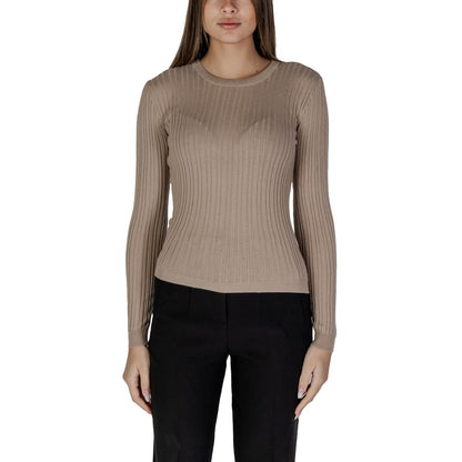 Vila Clothes Beige Recycled Polyester Sportswear