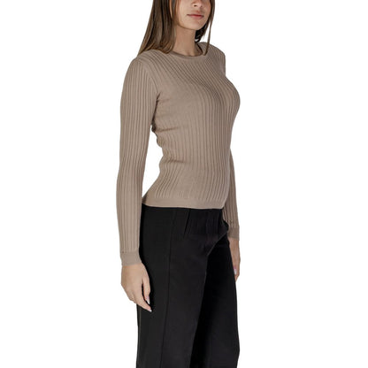 Vila Clothes Beige Recycled Polyester Sportswear