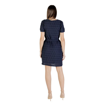 Vila Clothes Blue Recycled Polyester Short