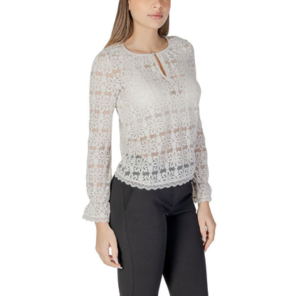 Morgan De Toi Cream Polyamide Long Sleeve