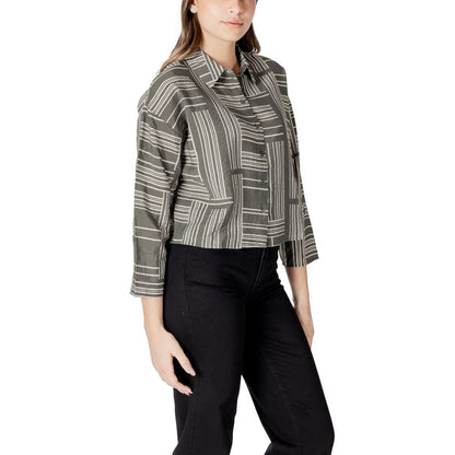 Jacqueline De Yong Green Viscose Shirt