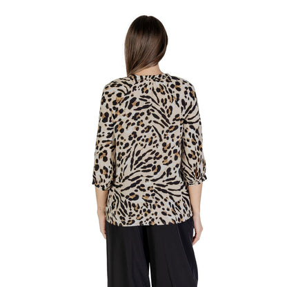 ICHI Beige Viscose Shirt