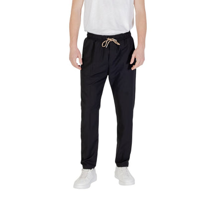 Gianni Lupo Black Polyester Pant