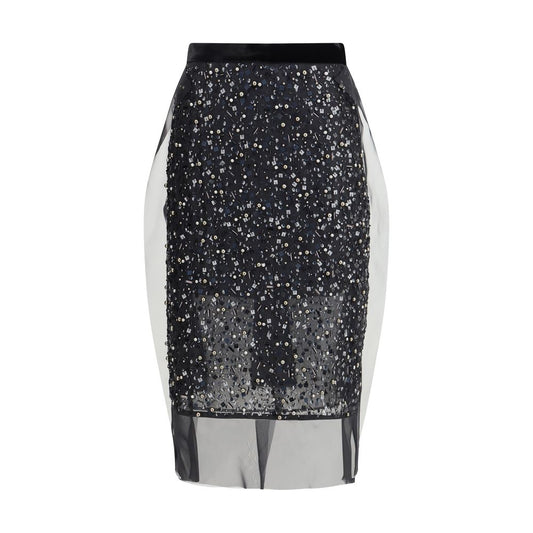 Sacai Sequin Embroidery Skirt