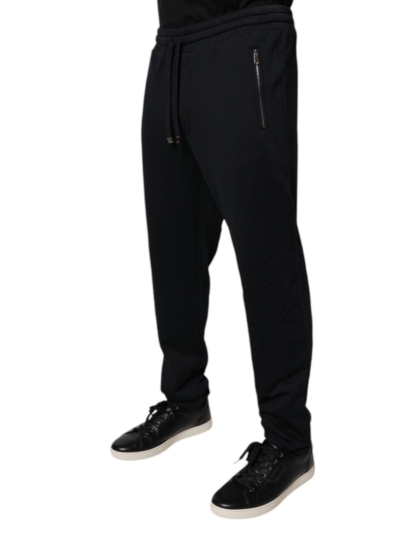 Dolce & Gabbana Black Cotton Jogger Jogging Men Trouser Pants
