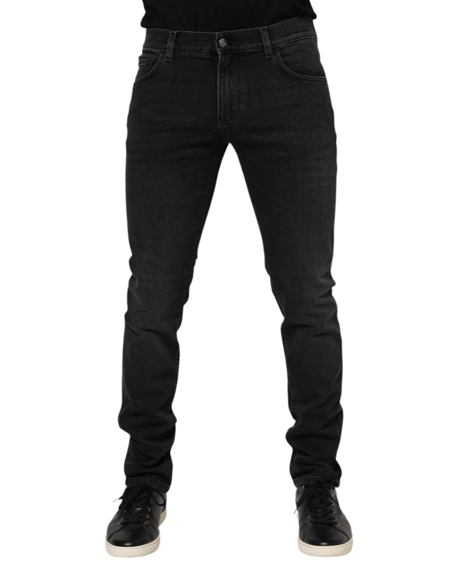 Dolce &amp; Gabbana Schwarze Skinny-Jeans aus Baumwolle für Herren
