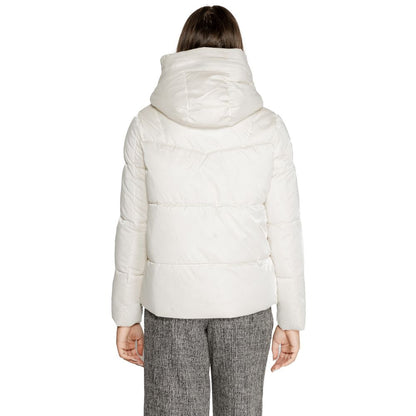 Cleré Cream Polyester Jackets & Coat