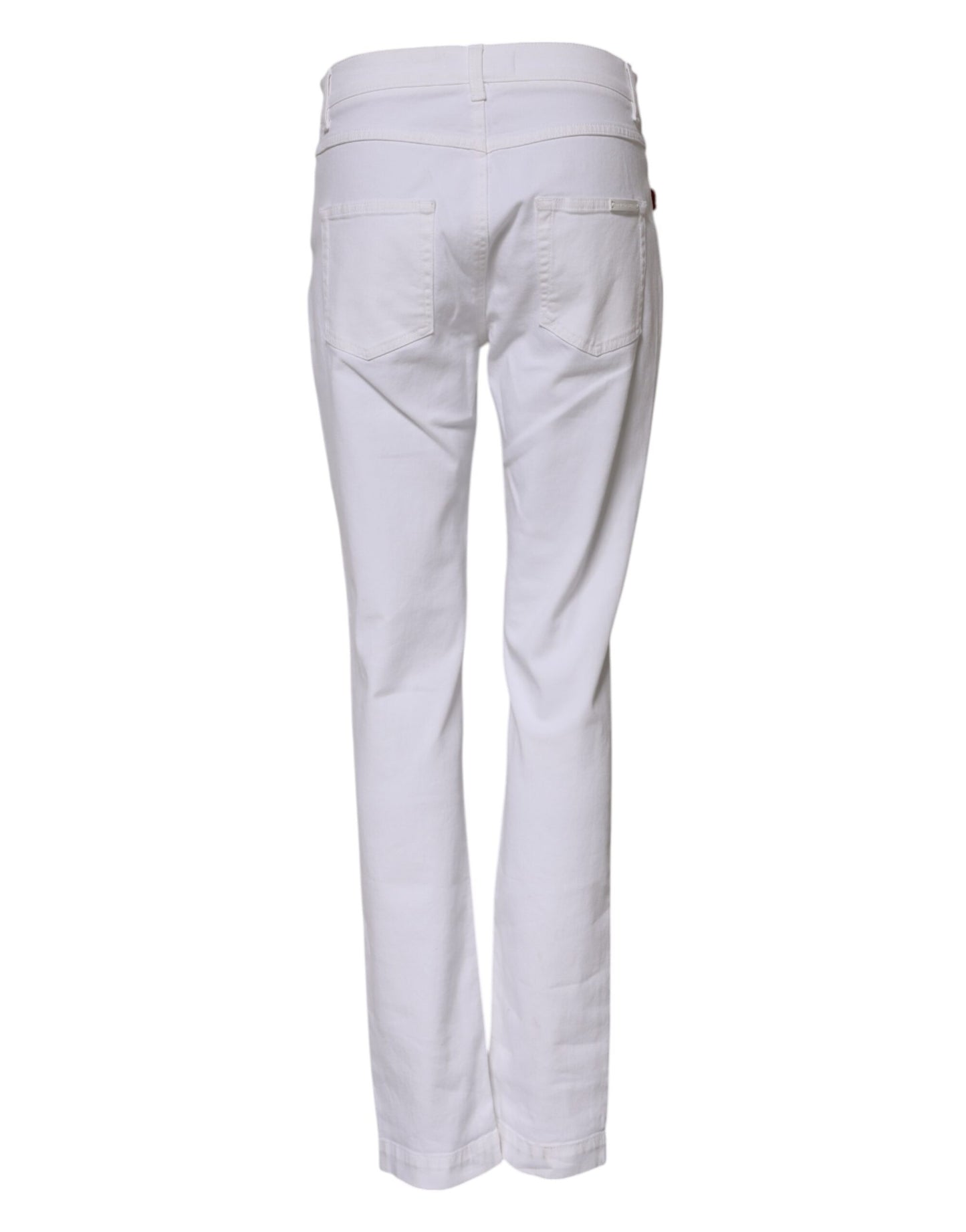 Dolce & Gabbana White Floral Sequined Embroid GIRLY Denim Jeans