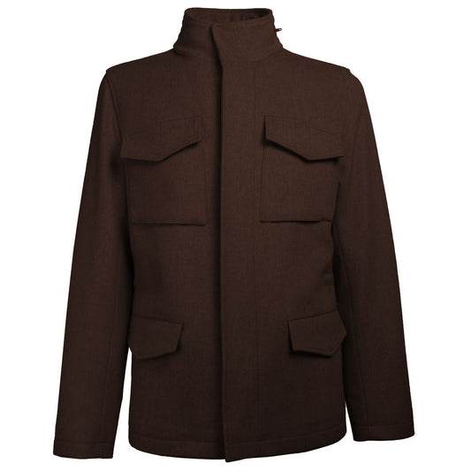 Made in Italy Brown Wool Jackets & Coat