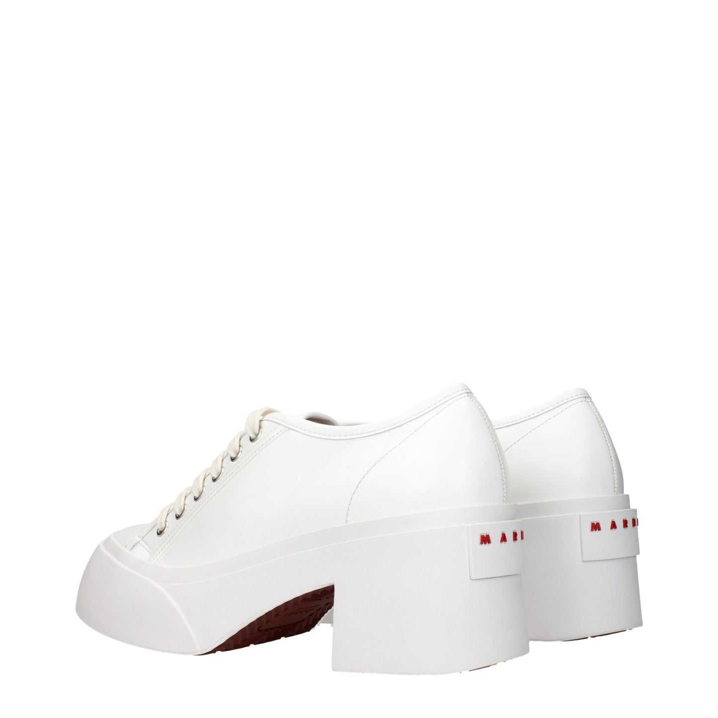 Marni White Leather Platform Sneakers