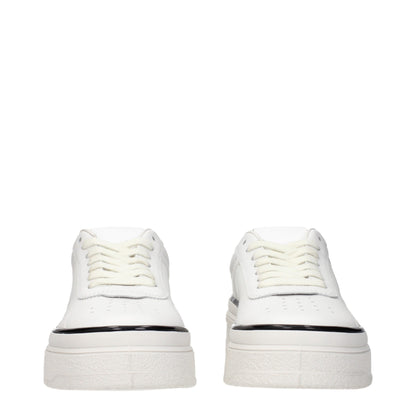 Jil Sander White Leather Platform Sneakers