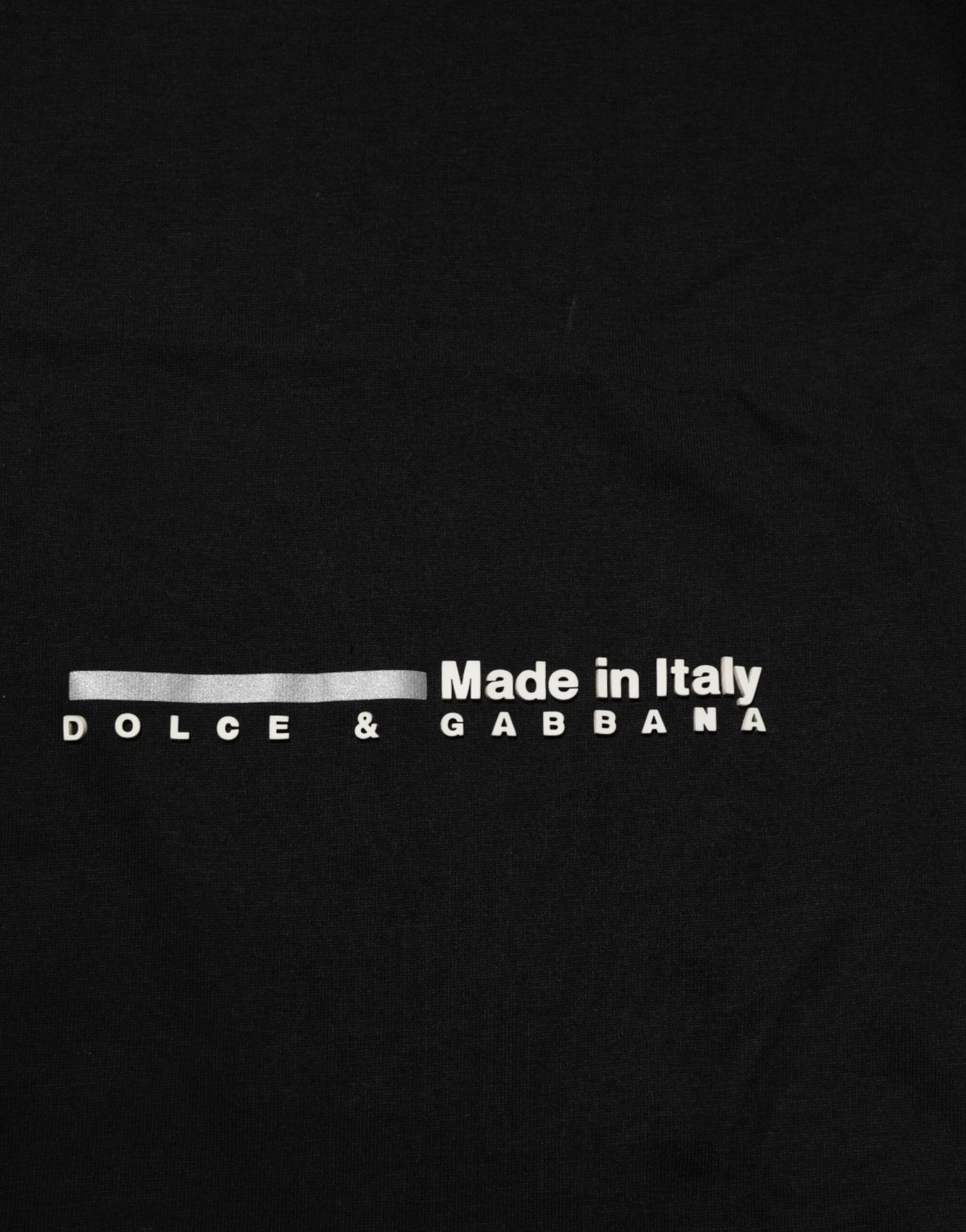 Dolce & Gabbana Black Statement Cotton Men Crew Neck T-shirt