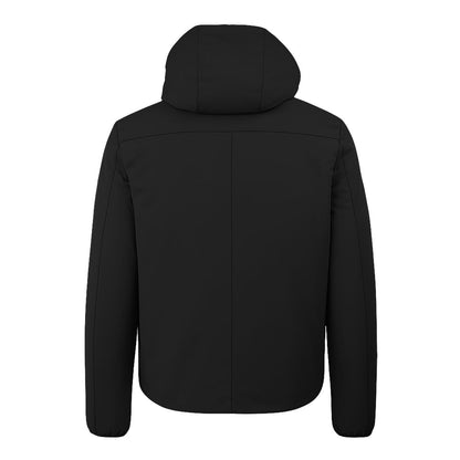 Yes Zee Black Nylon Jackets & Coat